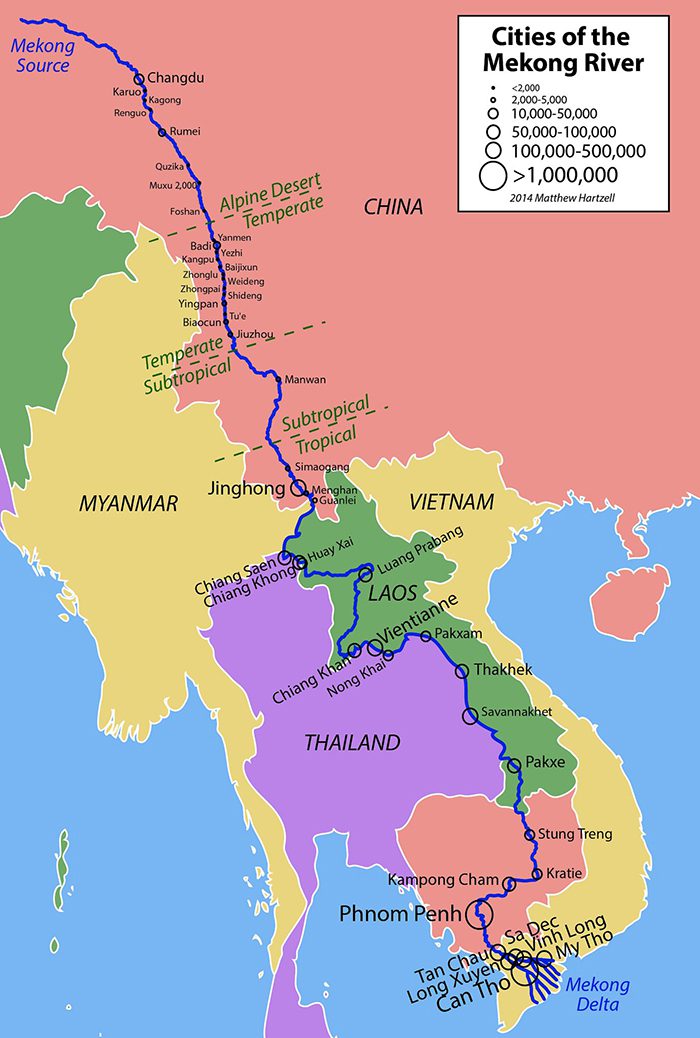 Bản đồ sông Mê Kông
